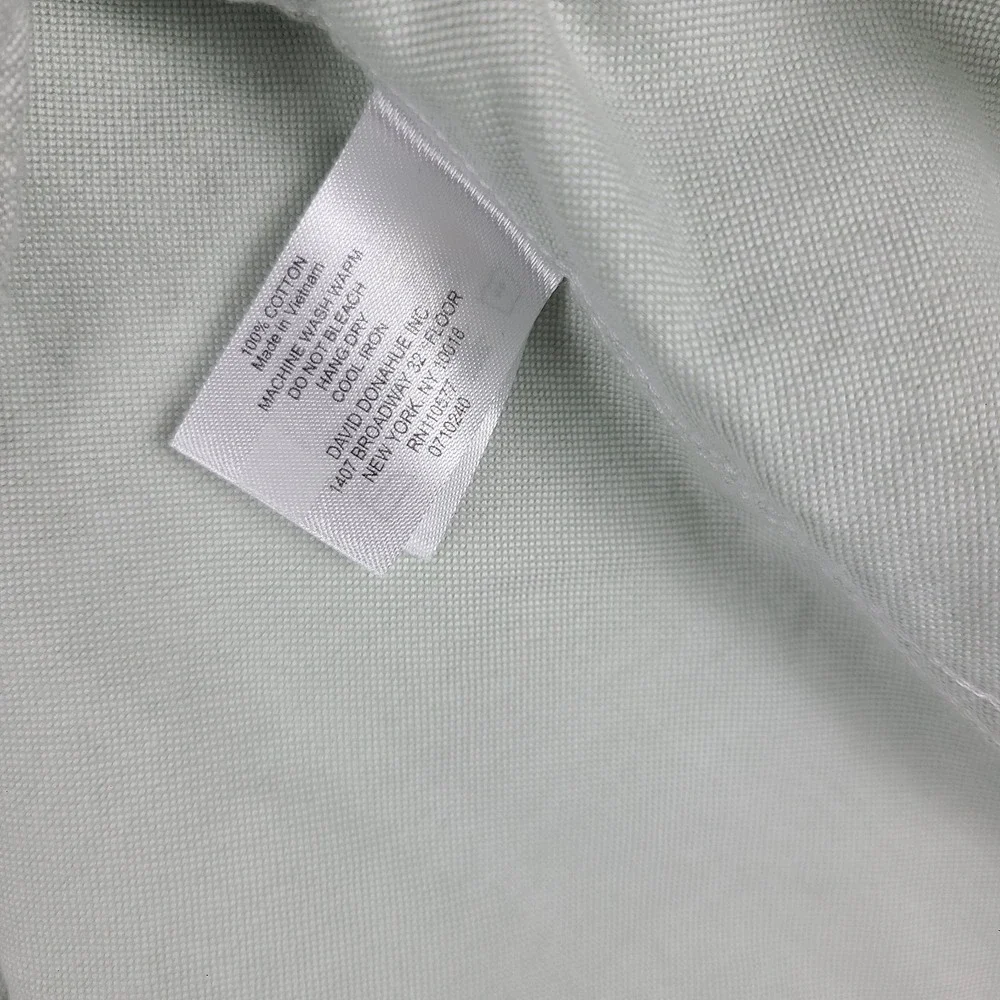 David Donahue Shirt Mens XL‎ Sage Green Oxford Solid Cotton Dress Button Up